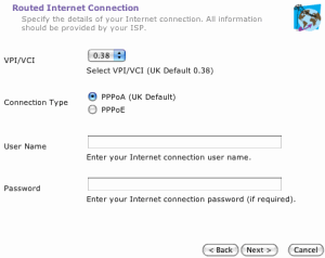 Choose Plusnet from the Service list and click Next.
